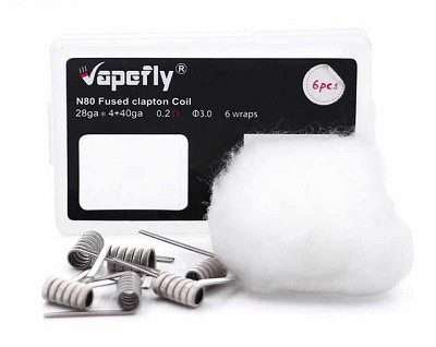 Vapefly N80 Stagger Fused Clapton Pre-Built Coils