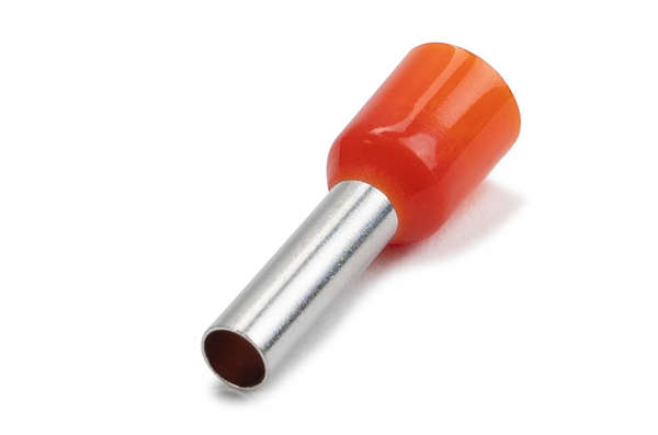 BOOTLACE FERRULE ORANGE 4mm 100p/BAG E4012OR