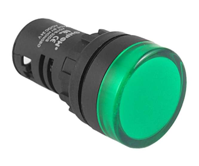 PILOT LIGHT GREEN LED DC 24V PL-AD16-22-24V-G