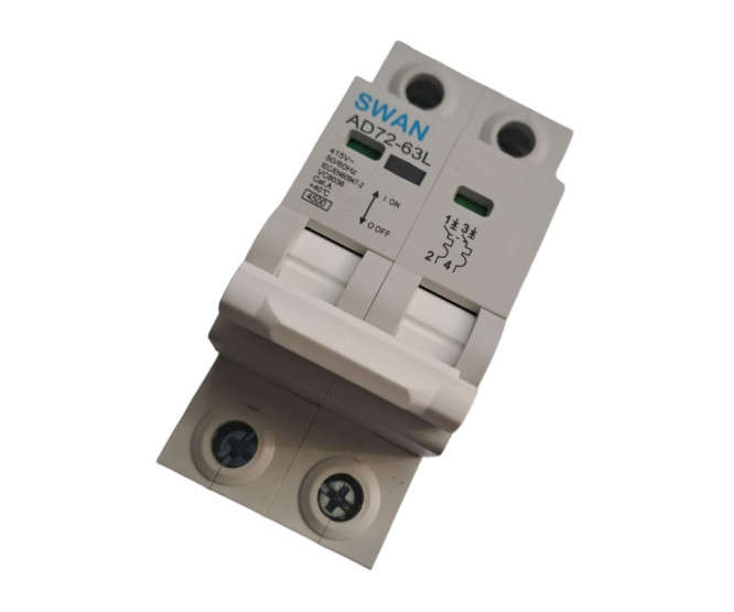 CIRCUIT BREAKER DIN 63A 2P 4.5kA C-CURVE AD72-63L-3263