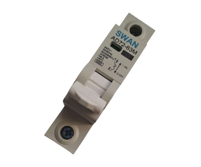 CIRCUIT BREAKER DIN 6A 1P 6kA C-CURVE AD72-63M-6106