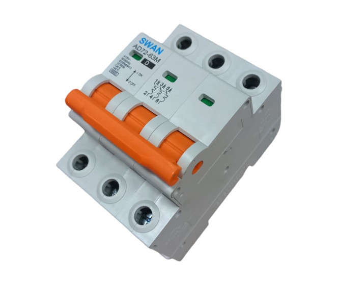 CIRCUIT BREAKER DIN 20A 3P 6kA D-CURVE AD72-63M-6320D