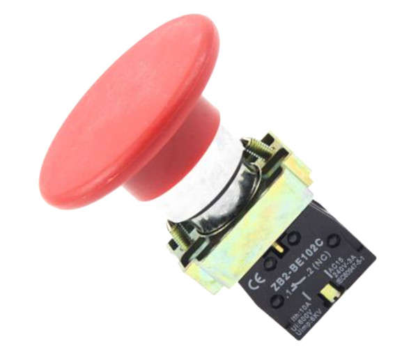 PUSH BUTTON EMERGENCY STOP MUSHROOM HEAD N/C 60MM PB-ADP2-BR42