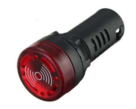 BUZZER AC RED/FLASH 230V BU-AC-230V-R+FL