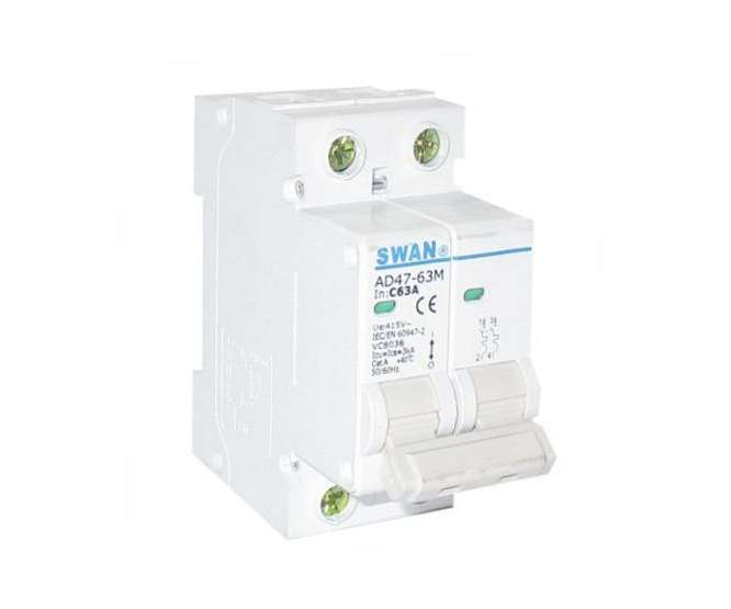 CIRCUIT BREAKER DIN 20A 2P 3KA C-CURVE CB-AD47M-3220