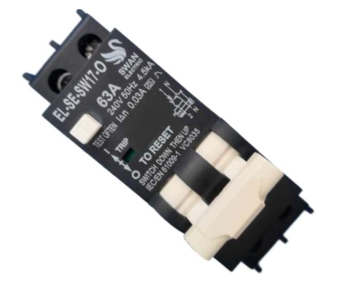 EARTH LEAKAGE SAMITE RCBO 63A 2P 30mA 4.5KA EL-SE-SW17-O-63A