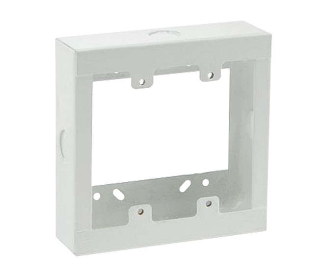 WALL EXTENSION BOX STEEL WHITE 4x4" OPEN BACK EXT-STEEL-4X4