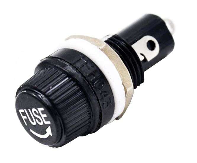 KEYED FUSE HOLDER PANEL MOUNT 5x20mm - 100/BAG BLX-4 FH043-5x20