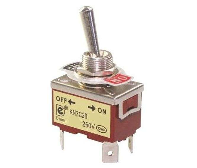 TOGGLE SWITCH 15A 250VAC SPST ON-OFF C511B