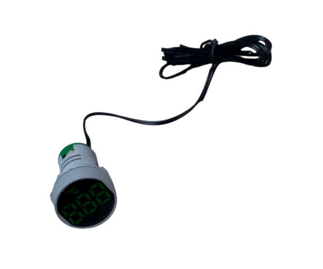 TEMPERATURE METER ROUND GREEN PL-AD101-22TM-G