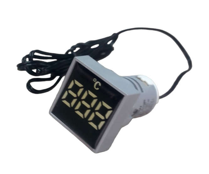TEMPERATURE METER SQUARE WHITE PL-AD101-22TMS-W