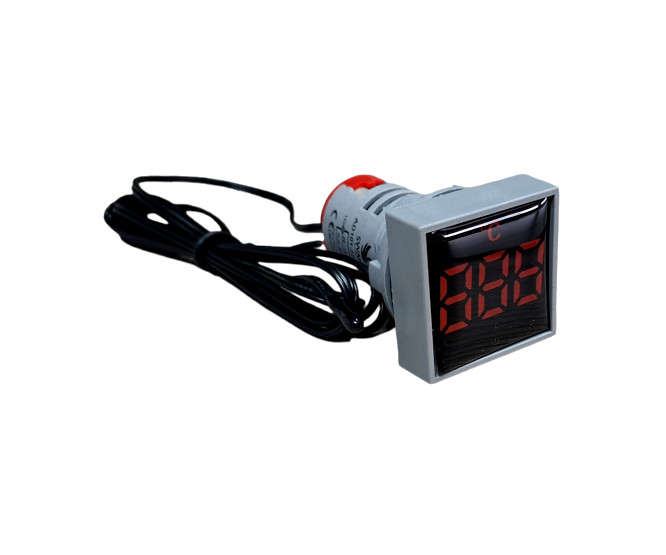 TEMPERATURE METER SQUARE RED PL-AD101-22TMS-R