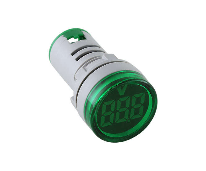 VOLTMETER PILOT LIGHT ROUND GREEN 5-60VDC PL-DC5-60V-G