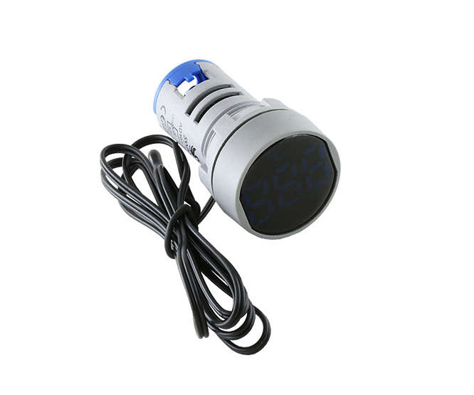 TEMPERATURE METER ROUND BLUE PL-AD101-22TM-B