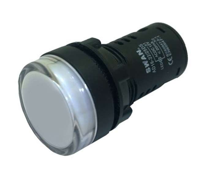 PILOT LIGHT WHITE LED AC 380V AC/DC PL-AD16-22-380V-W