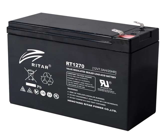 BATTERY SLA/AGM 12V 7AH 151x65x94 TERM=4.75m RT1270-F1