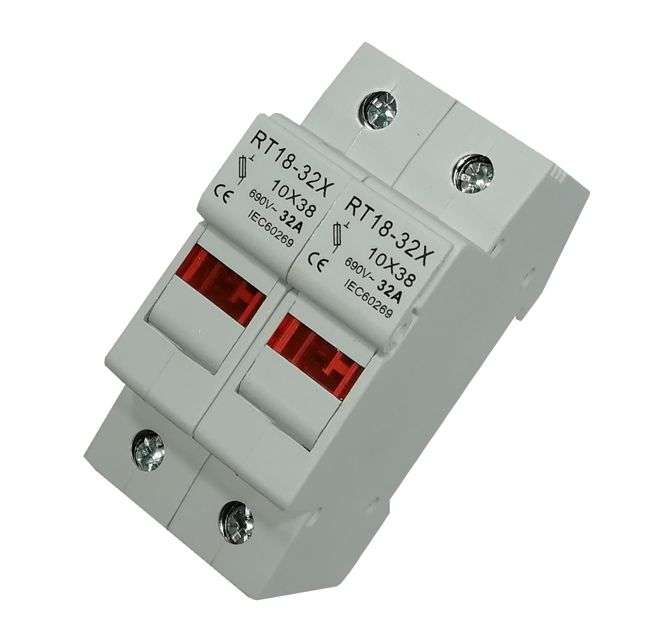 FUSE HOLDER RT18-32 2 POLE M WITH INDICATION FH-RT18-32I-2P