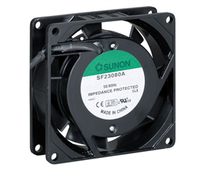 220V AXIAL FAN 80sqx38mm SLV 23CFM LEAD SF23080A-2083HSL.GN