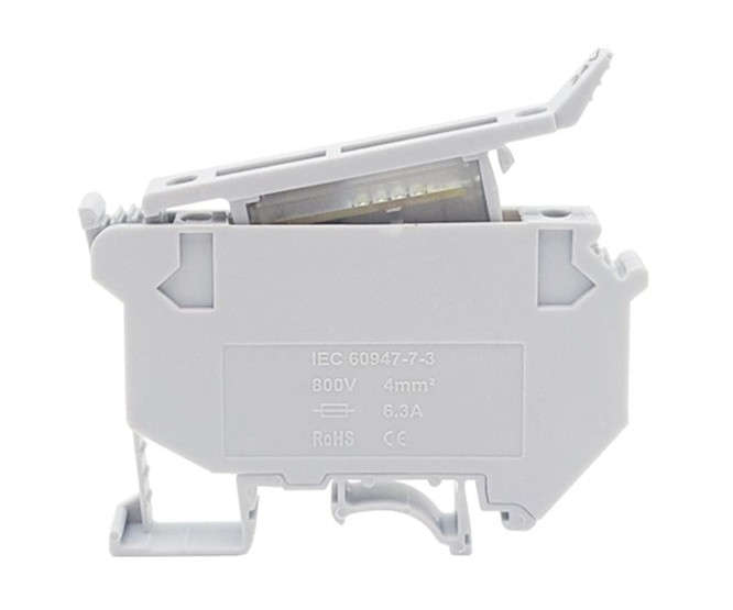 TERMINAL BLOCK DIN FUSE HOLDER 4mm HESI-LED TBFH-VKK5-HESI-LED