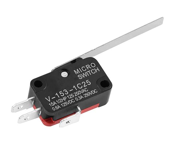 MINI MICRO LIMIT SWITCH SPDT 15A 250VAC MMS-V-153-1C25