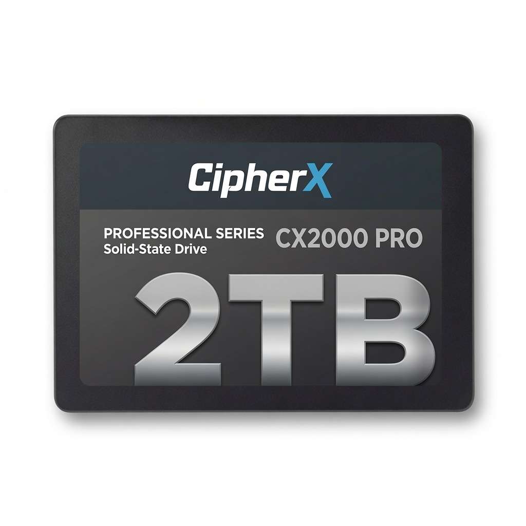 2TB CipherX |  CX2000 PRO 2.5" |  3D NAND TLC |  NANDXtend ECC Data Protect |  SLC Caching |  SATA-6