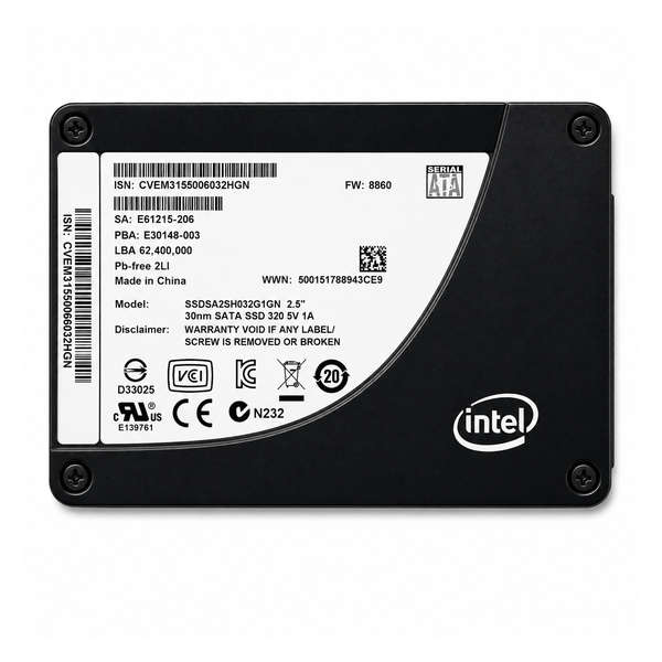 32GB Intel  SSD | SATA 3 Gbs | 2.5'' | Solid State SSD