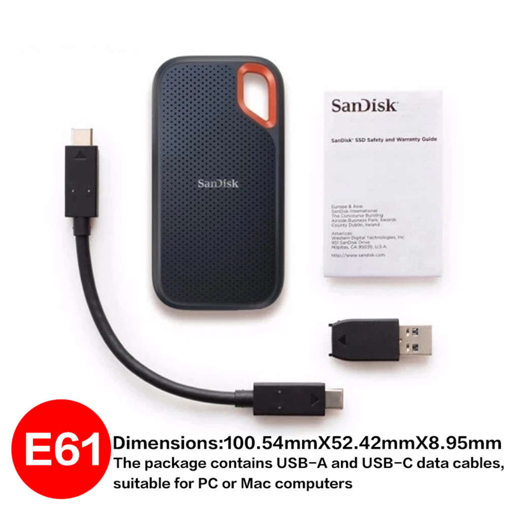 SanDisk 1TB Extreme Portable SSD - USB-C, USB 3.2 Gen 2 (Unboxed Deal)