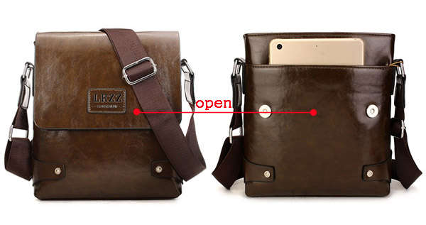 Men Business PU Casual Male Messenger Shoulder Crossbody Bag Briefcase
