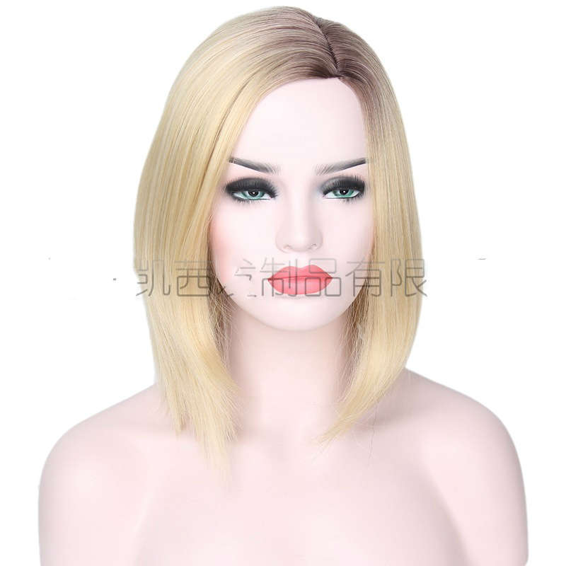 Silky straight Blonde Lace Front Medium Wig