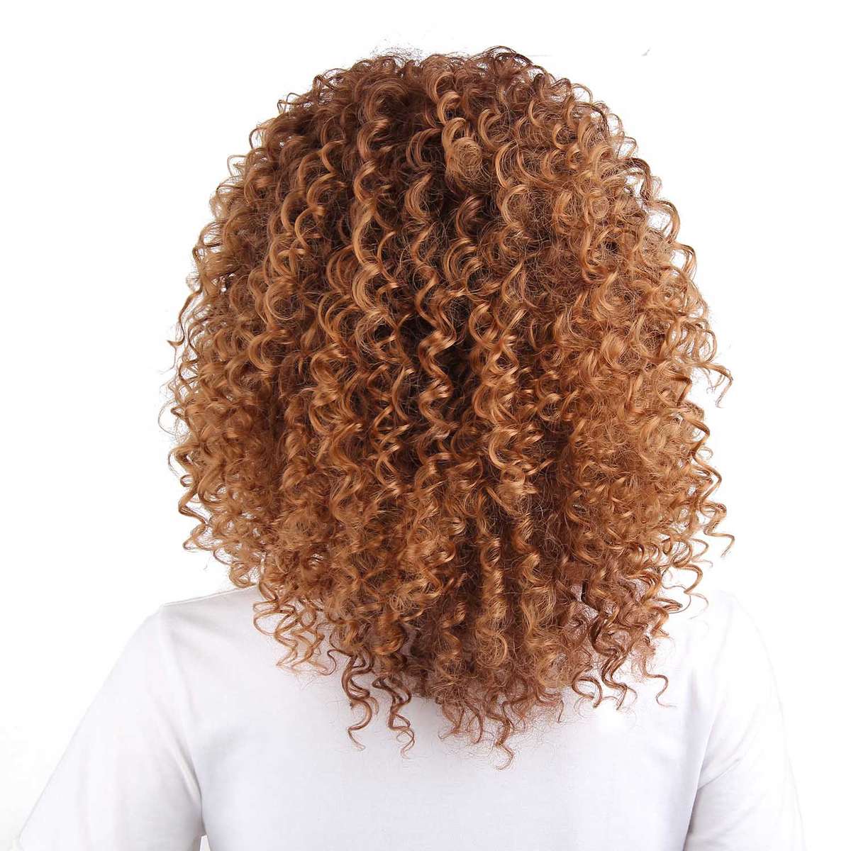 Afro Curly Wig Medium Brown Synthetic Wigs