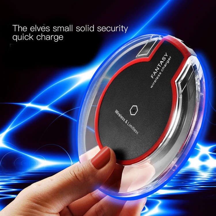 QI Crystal Disc Wireless Charge Mobile Power iPhone8