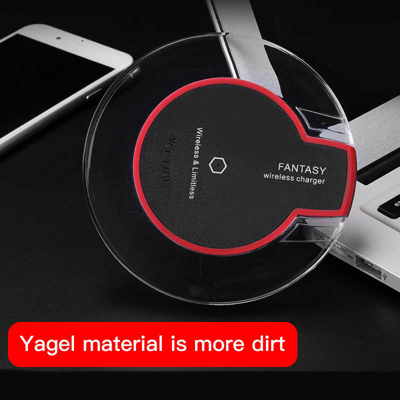 QI Crystal Disc Wireless Charge Mobile Power iPhone8