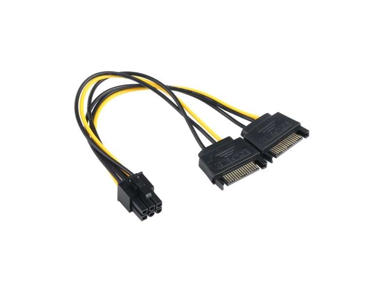 2 X Sata To 6Pin Power Cable