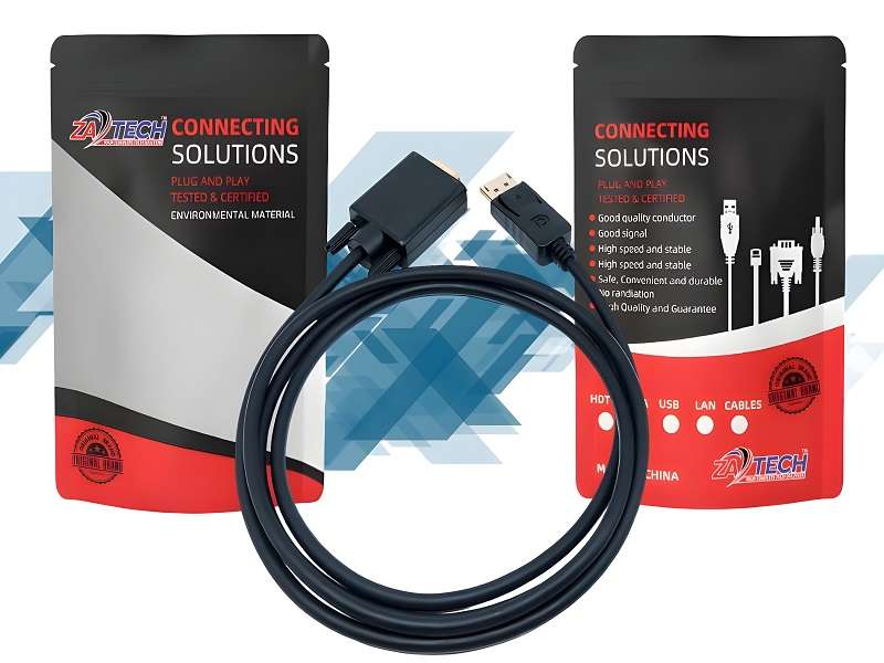 ZATECH Display To Vga 1.8 Mtr Cable