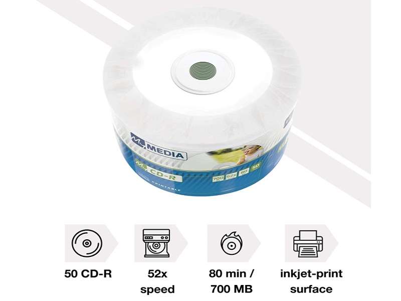 MyMedia Cdr 52X 50 Pack Wrap 700MB -
