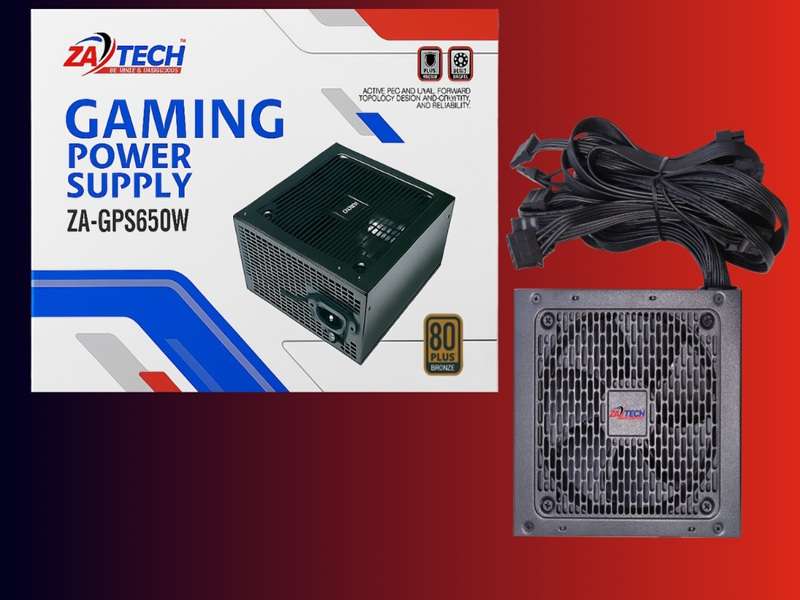 ZATECH 650W Gaming Power Supply Bronze