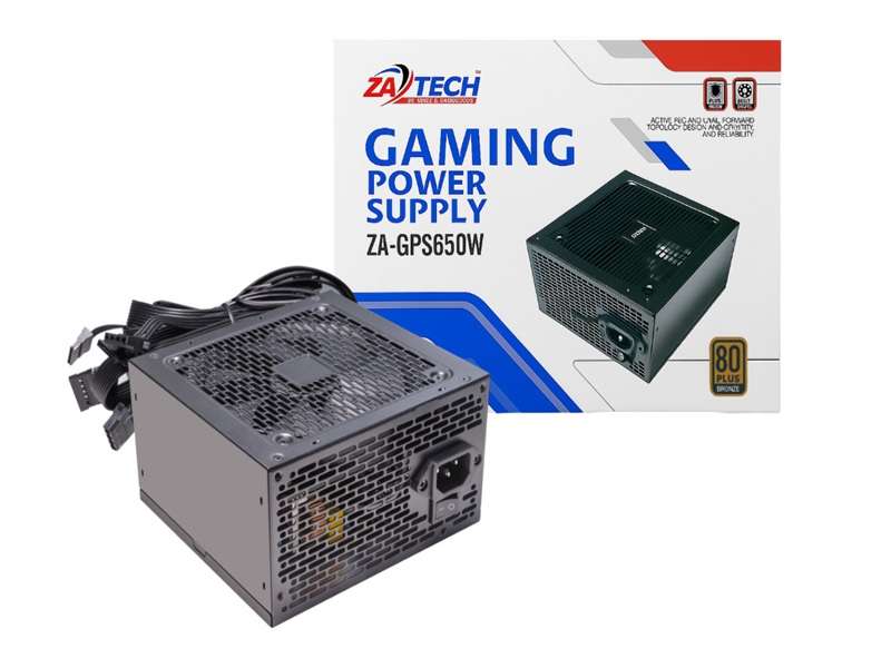 ZATECH 650W Gaming Power Supply Bronze