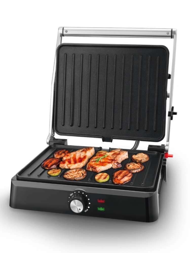 2200W Panini Press Grill&180 Flat Open Large Grill