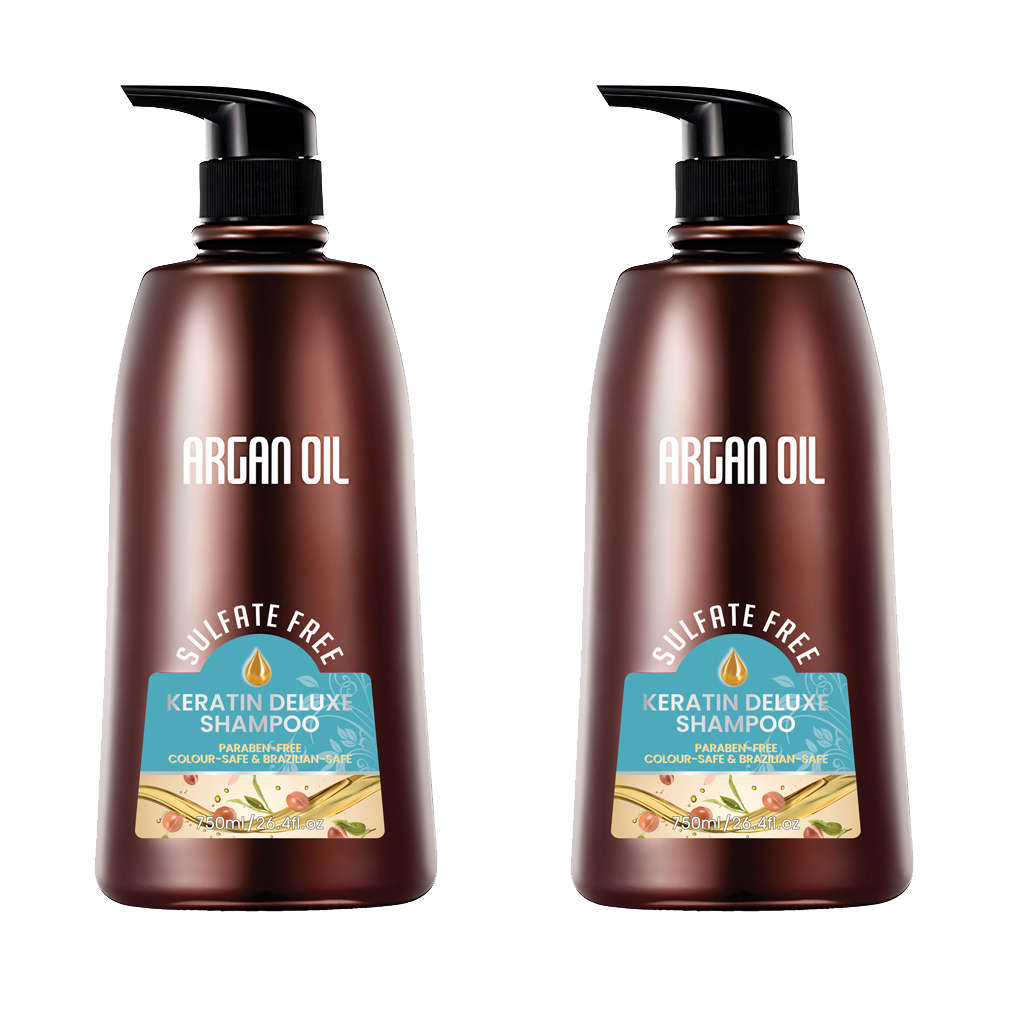 2-Pack Keratin Deluxe Argan Oil Shampoo 750ML