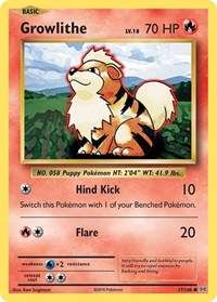 Growlithe #17/108 - XY - Evolutions (Normal - Near Mint) - Normal - Near Mint