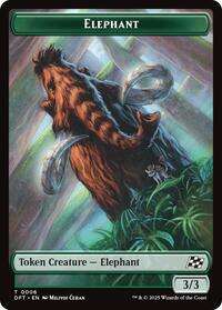 Elephant // Zombie (0003) Double-Sided Token #6 // 3 - Aetherdrift (Normal - Near Mint) - Normal ...