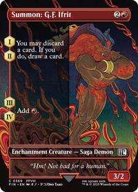 Summon: G.F. Ifrit (Borderless) #369 - FINAL FANTASY (Normal - Near Mint) - Normal - Near Mint
