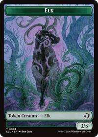 Elk // Emblem - Oko, Shadowmoor Scion Double-Sided Token #2 // 12 - Lorwyn Eclipsed (Normal - Nea...