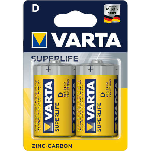 D Size Battery -SuperLife pack of 2's