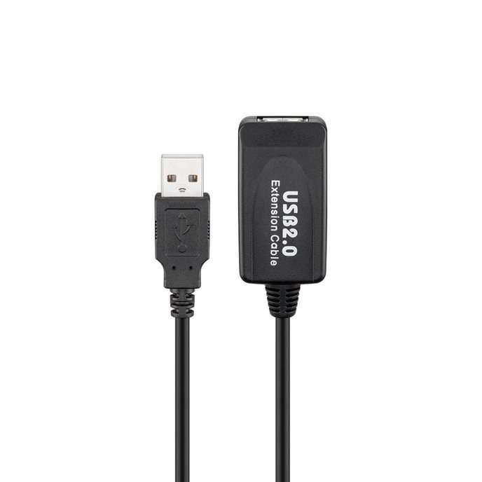 Goobay Active USB 2.0 Extension 10m Cable - Black