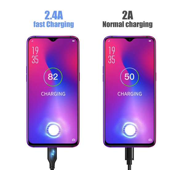 CableTime CA20H PVC USB-A 2.0 to Micro B 2.4A 1M Charge Cable