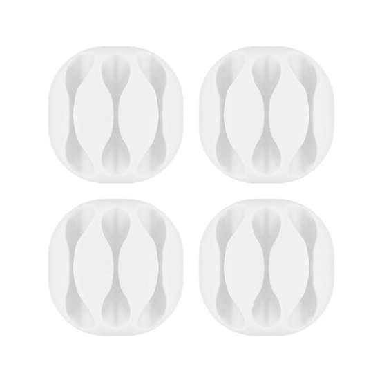 Goobay Cable Management 3 Slots 4-Piece Set - White