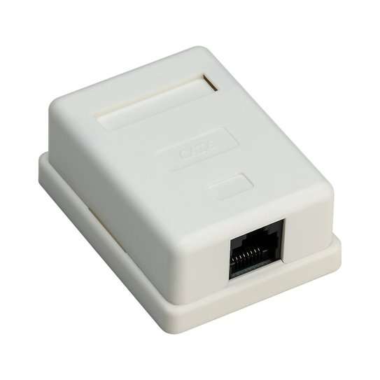 Goobay 1-Port RJ45 CAT 6 UTP Surface Mount Installation Box - White