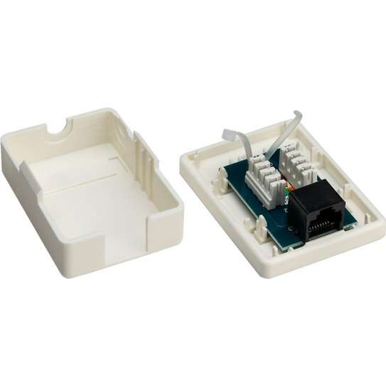 Goobay 1-Port RJ45 CAT 6 UTP Surface Mount Installation Box - White