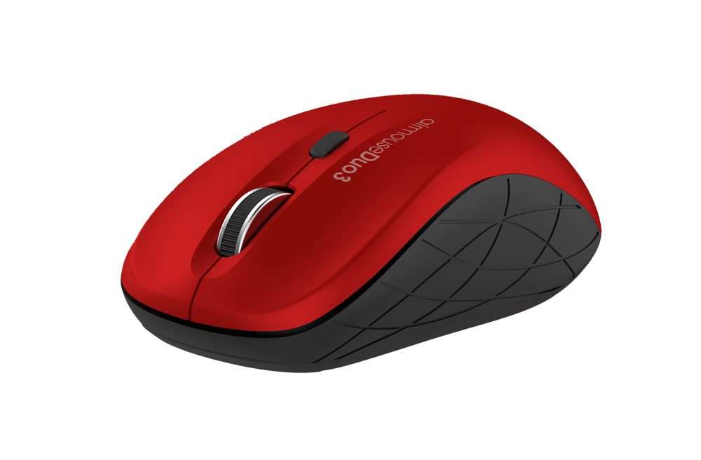Alcatroz Airmouse Duo 3 Silent Wireless and Bluetooth Mouse - Black/Red